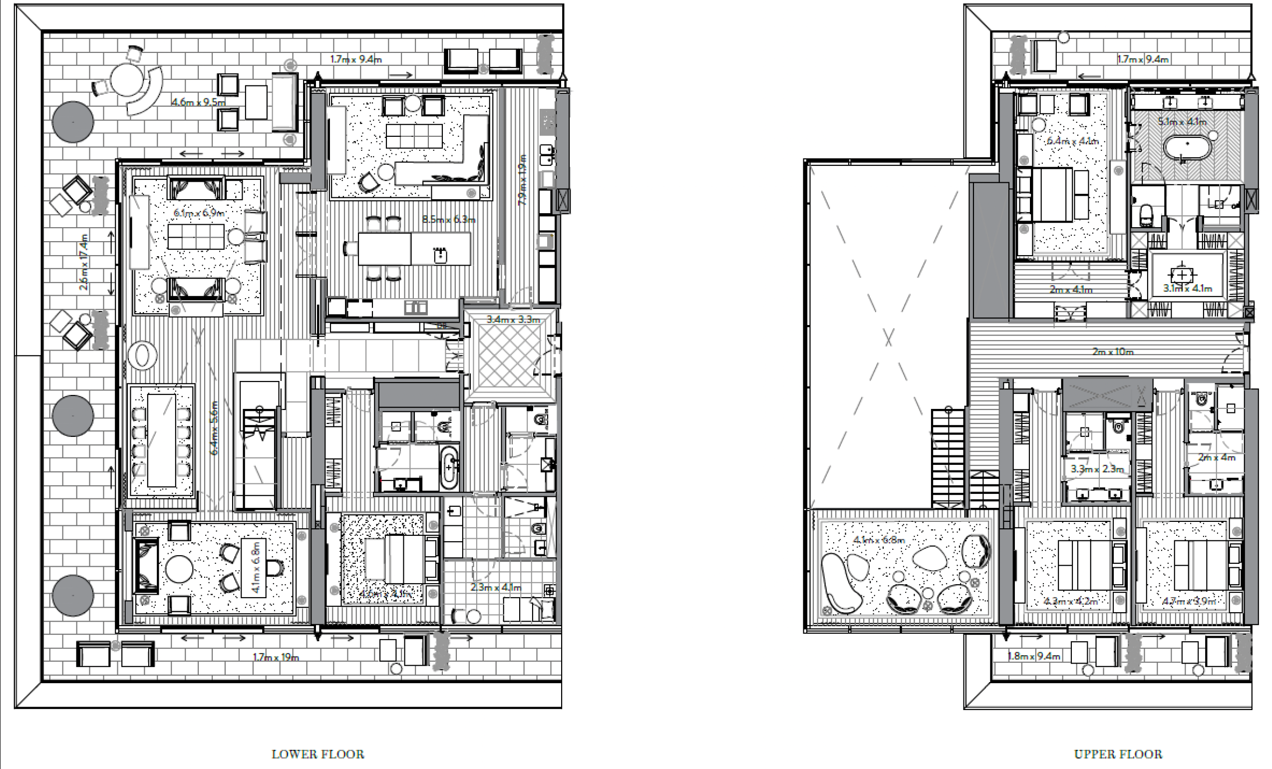 Four Bedroom Duplex Apartment, The Residences